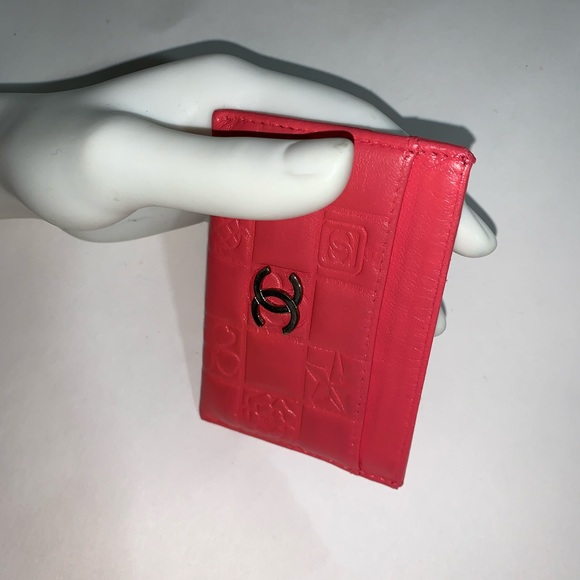 RARE! bubble gum pink CHANEL credit card wallet - Picture 9 of 10